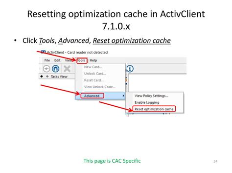 Use the Reset optimization cache Optio